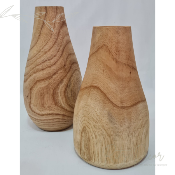 Vasos em Madeira Teca