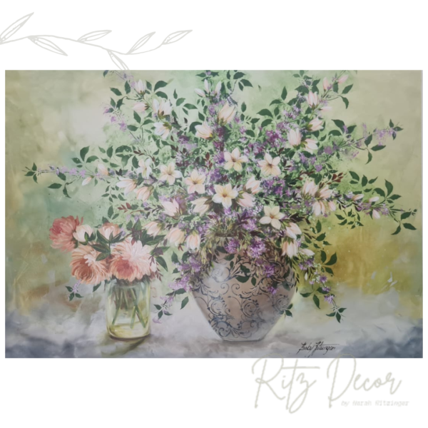 Tela de Vasos com Flores