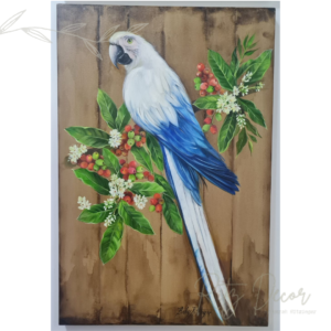 Tela Arara Azul com Café