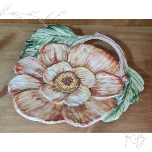 Prato Dior Flor Laranja - Zanatta Casa - Imagem 2