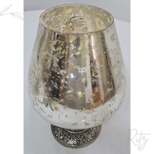 Vaso em vidro prata com metal - Imagem 2