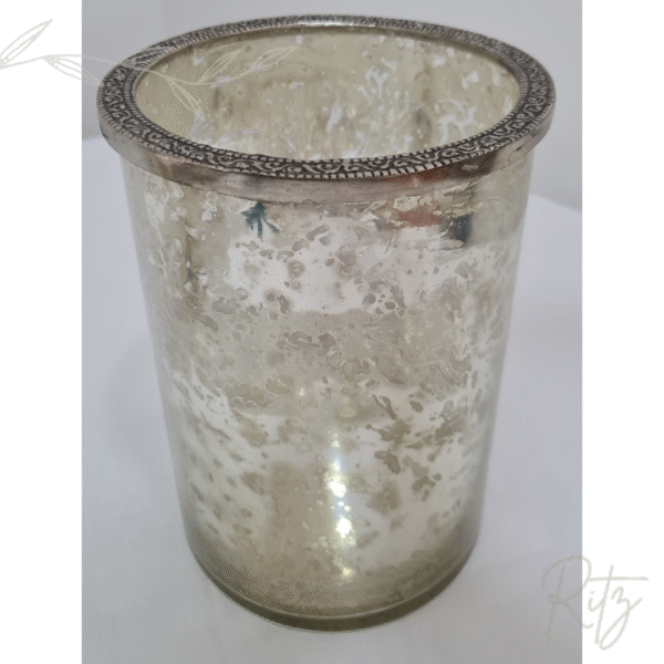 Vaso/Donzela em vidro prata - Imagem 2