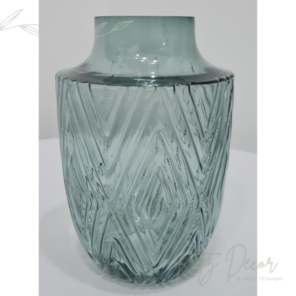 Vaso em vidro azul