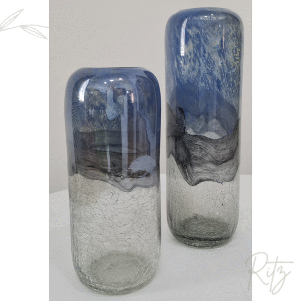 Vaso em vidro azul - Imagem 2