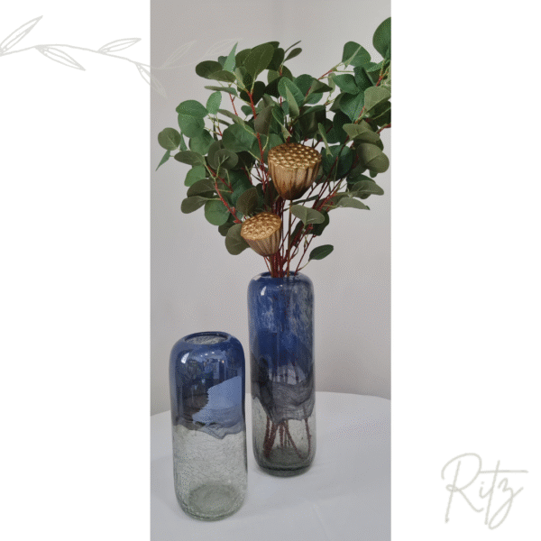 Vaso em vidro azul - Imagem 3