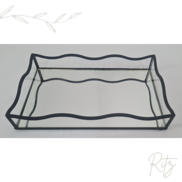 Bandeja espelhada - metal preto - Imagem 2