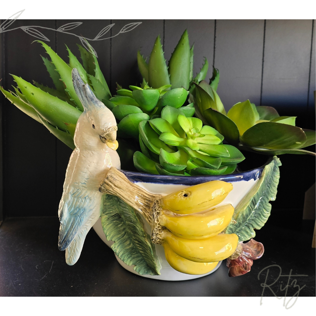 Cachepot de Calopsita e Banana - Zanatta Casa - Imagem 5