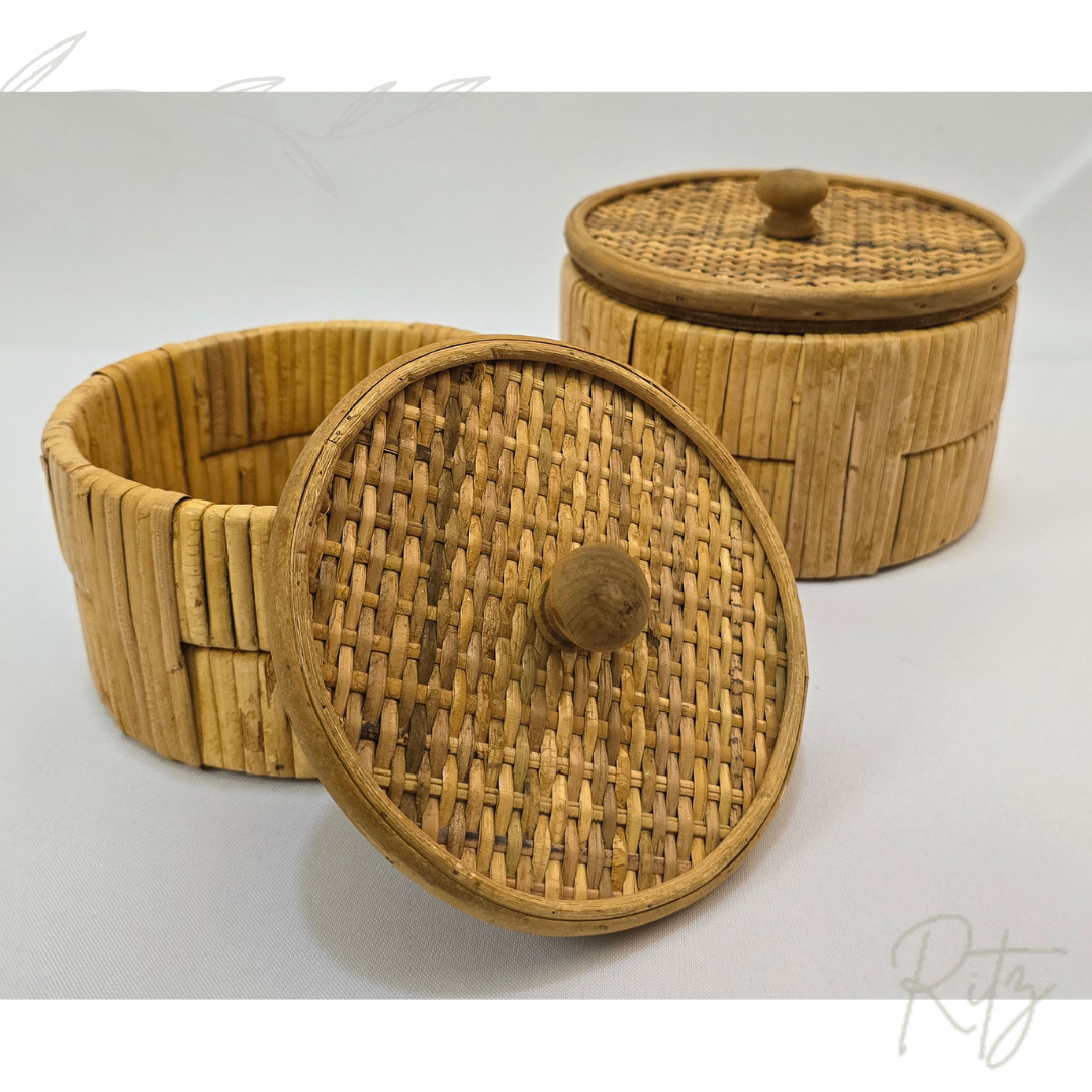 Caixa redonda em rattan redonda - Imagem 2