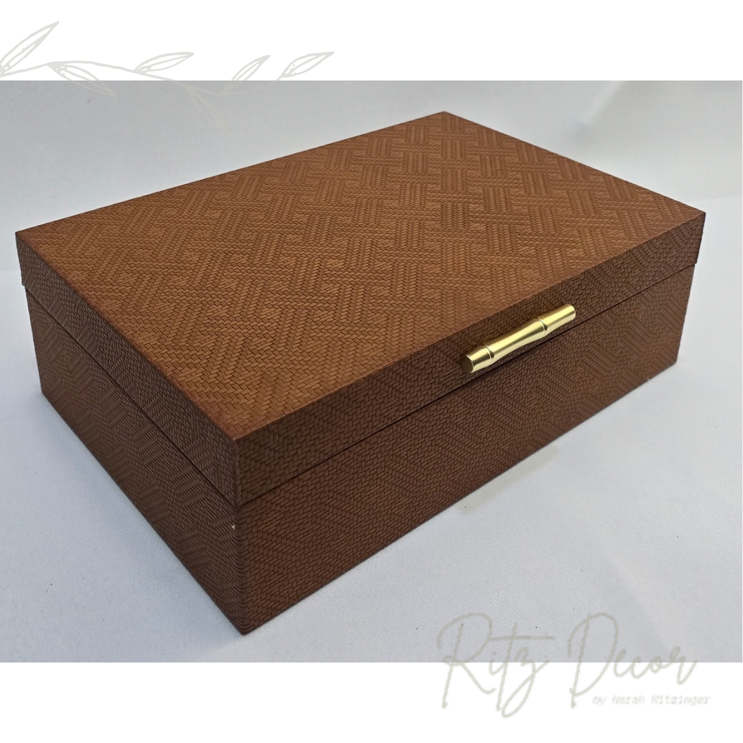 Caixa decorativa caramelo