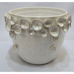 Vaso com relevo orgânico