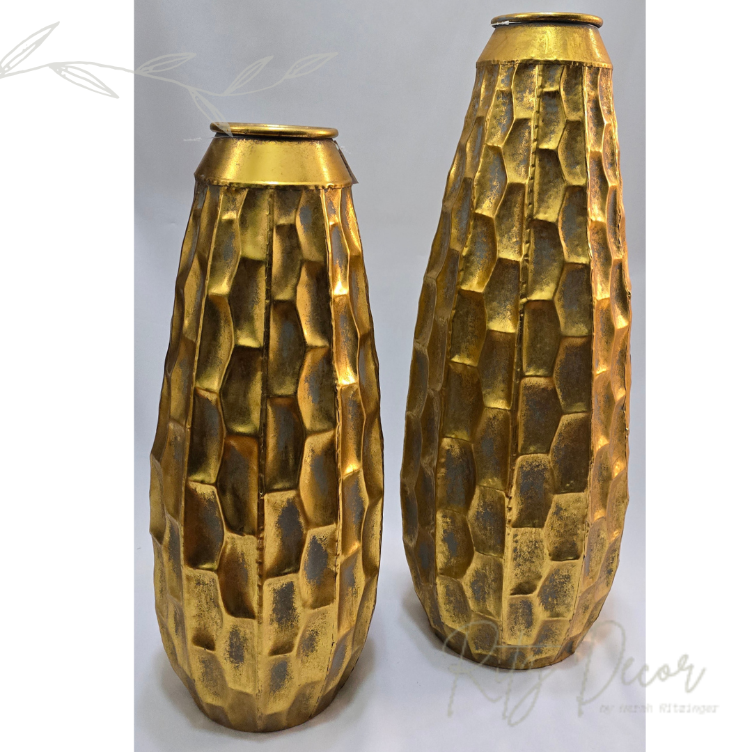 Vaso garrafa em metal
