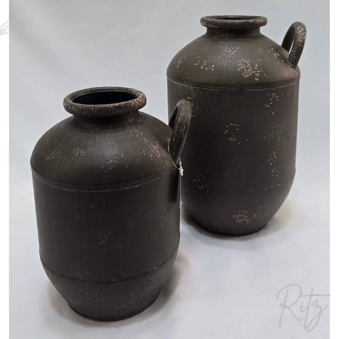 Vaso em metal marrom - Imagem 2