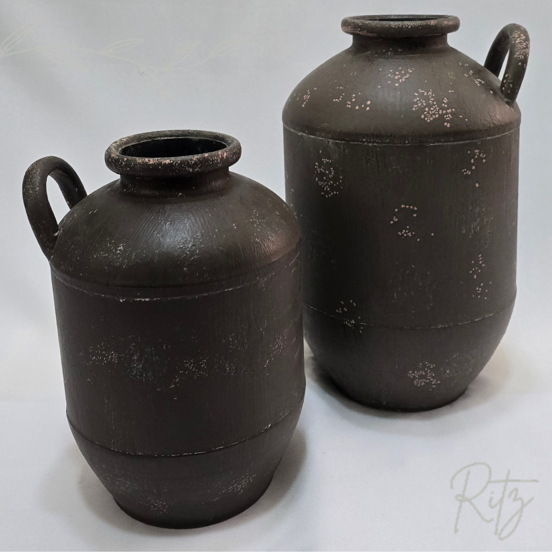 Vaso em metal marrom - Imagem 3