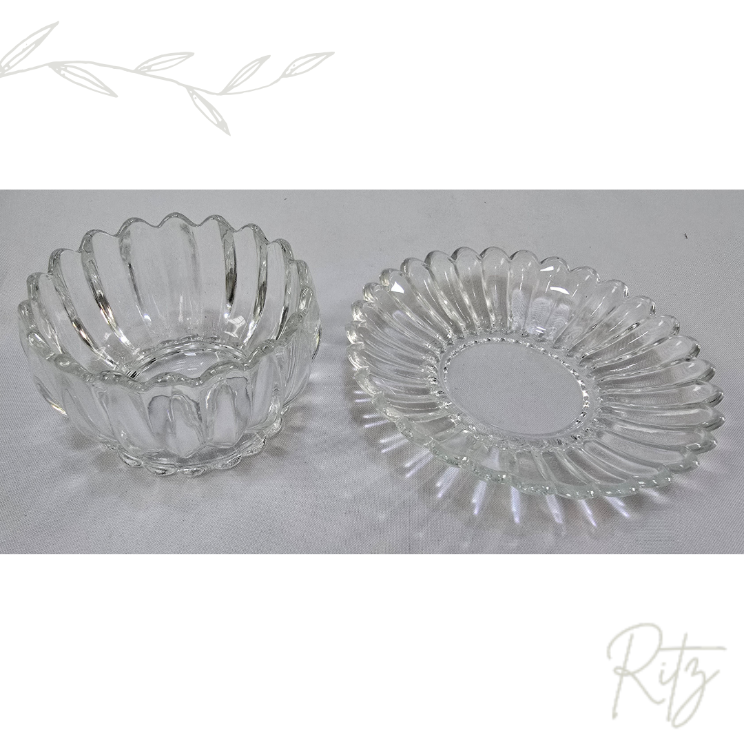 Jogo de bowl com pratinho transparente - Imagem 2