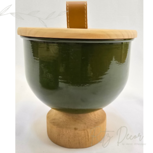 Caixa Redonda Verde com base