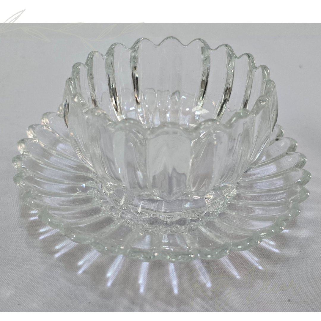 Jogo de bowl com pratinho transparente