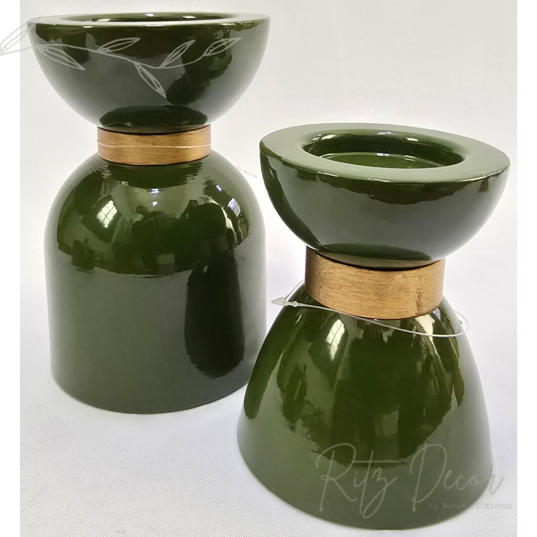 Castiçal Verde e Dourado