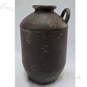 Vaso em metal marrom