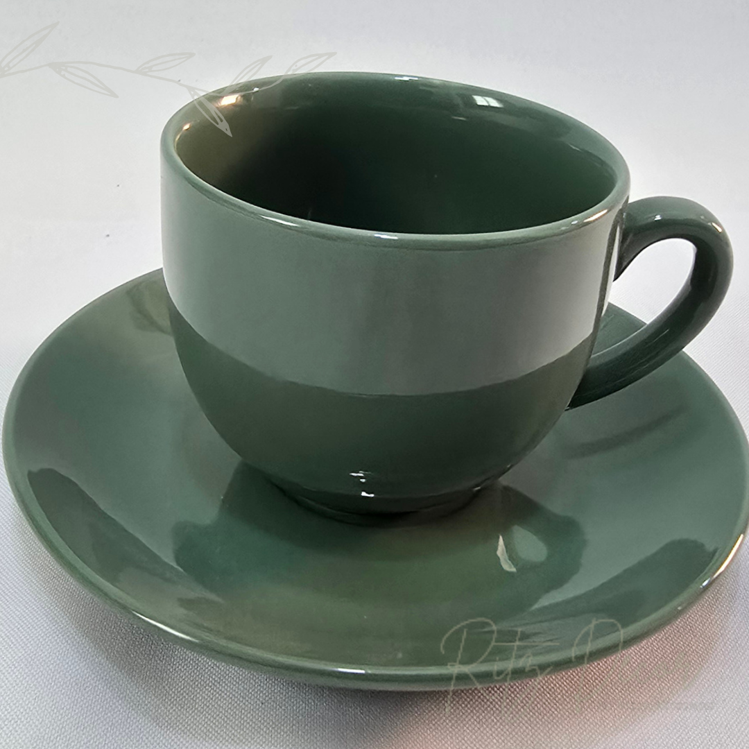 Xícaras de chá verde